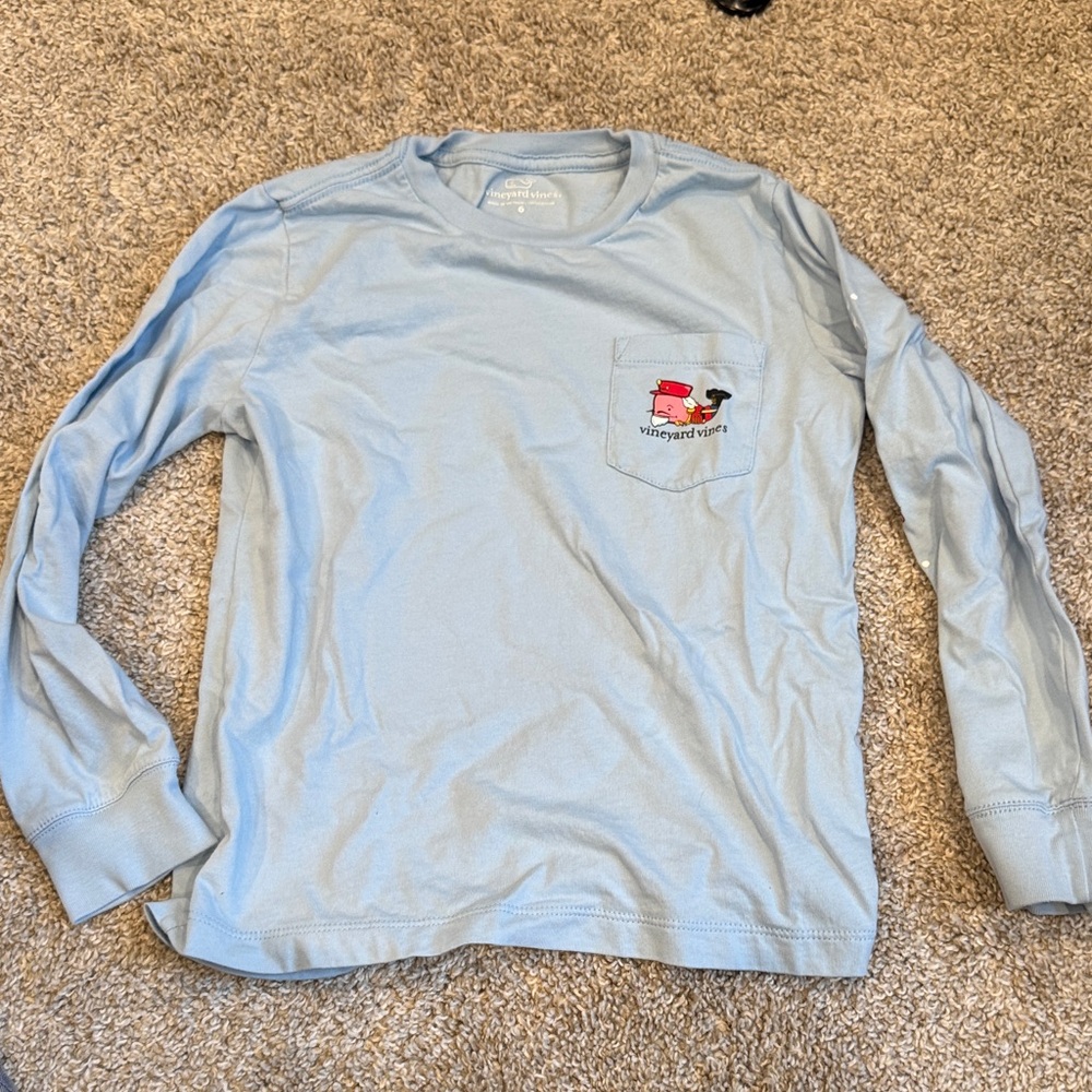 Vineyard Vines Sky Blue Pocket Tee